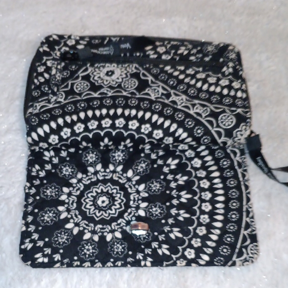 Vera Bradley Black and Cream Floral Wallet - Picture 9 of 13